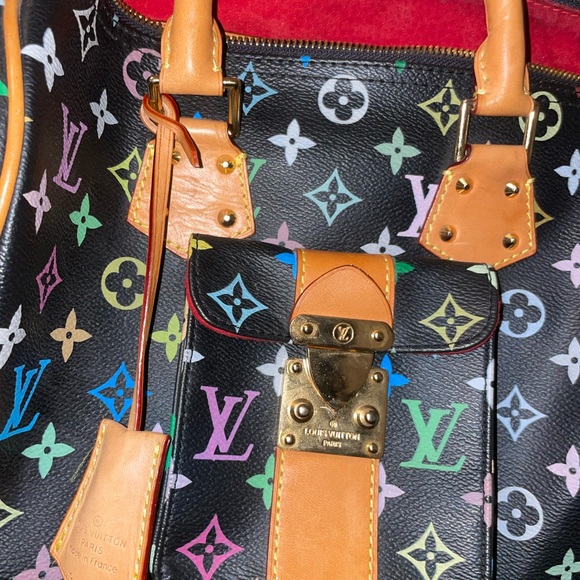Louis Vuitton Black monogram multicoloure speedy 30 for sale - Picture 4 of 9